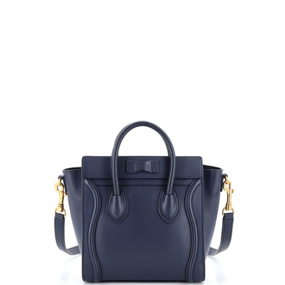 Celine Luggage Bag Smooth Leather Nano Blue - Picture 3 of 9